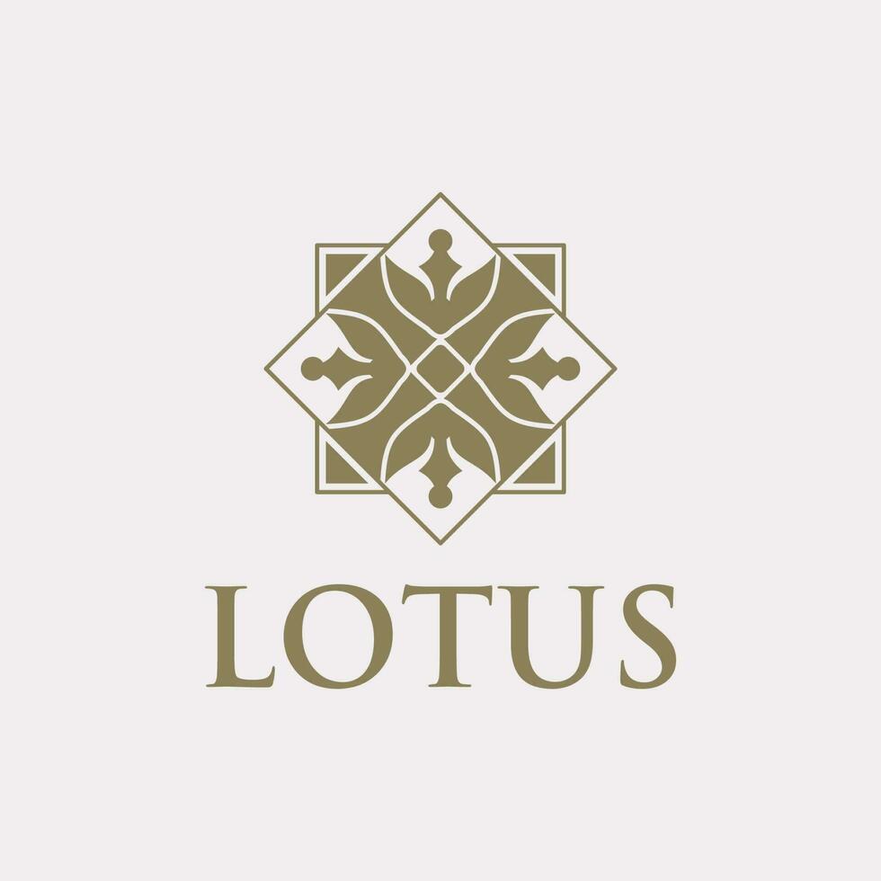 lótus simples logotipo elegante vetor