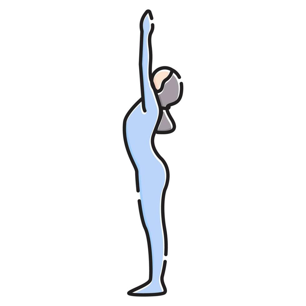 ioga pose ícone para modelo, ioga ícone símbolo ilustração Projeto. vetor