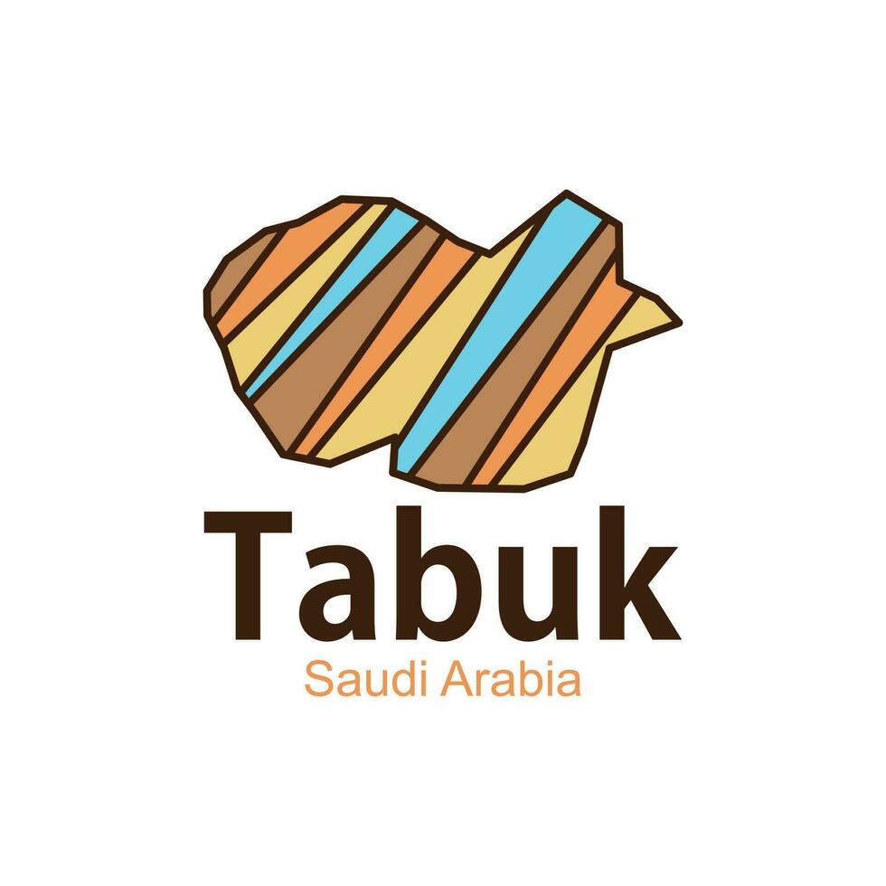 tabuk map.tabuk mapa saudita Arábia, simplificado mapa do tabuk região dentro ksa com árabe palavra vetor