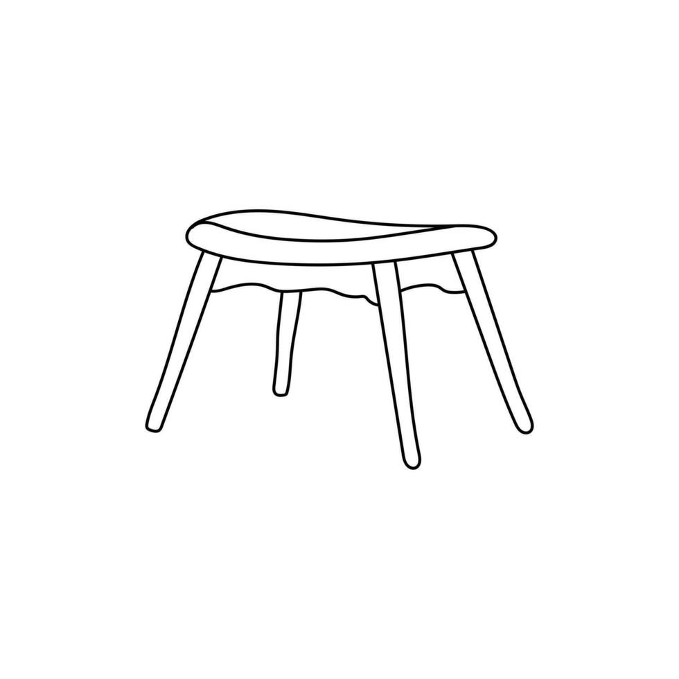 mobília assento esboço logotipo, simples cadeira para mobília logotipo vetor modelo