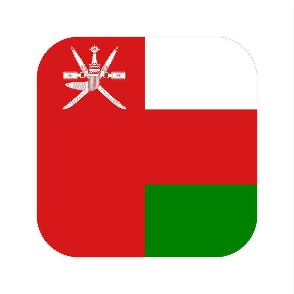 ilustração simples da bandeira de Omã para o dia da independência ou eleição vetor