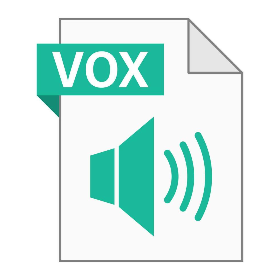 design plano moderno de ícone de arquivo vox para web vetor