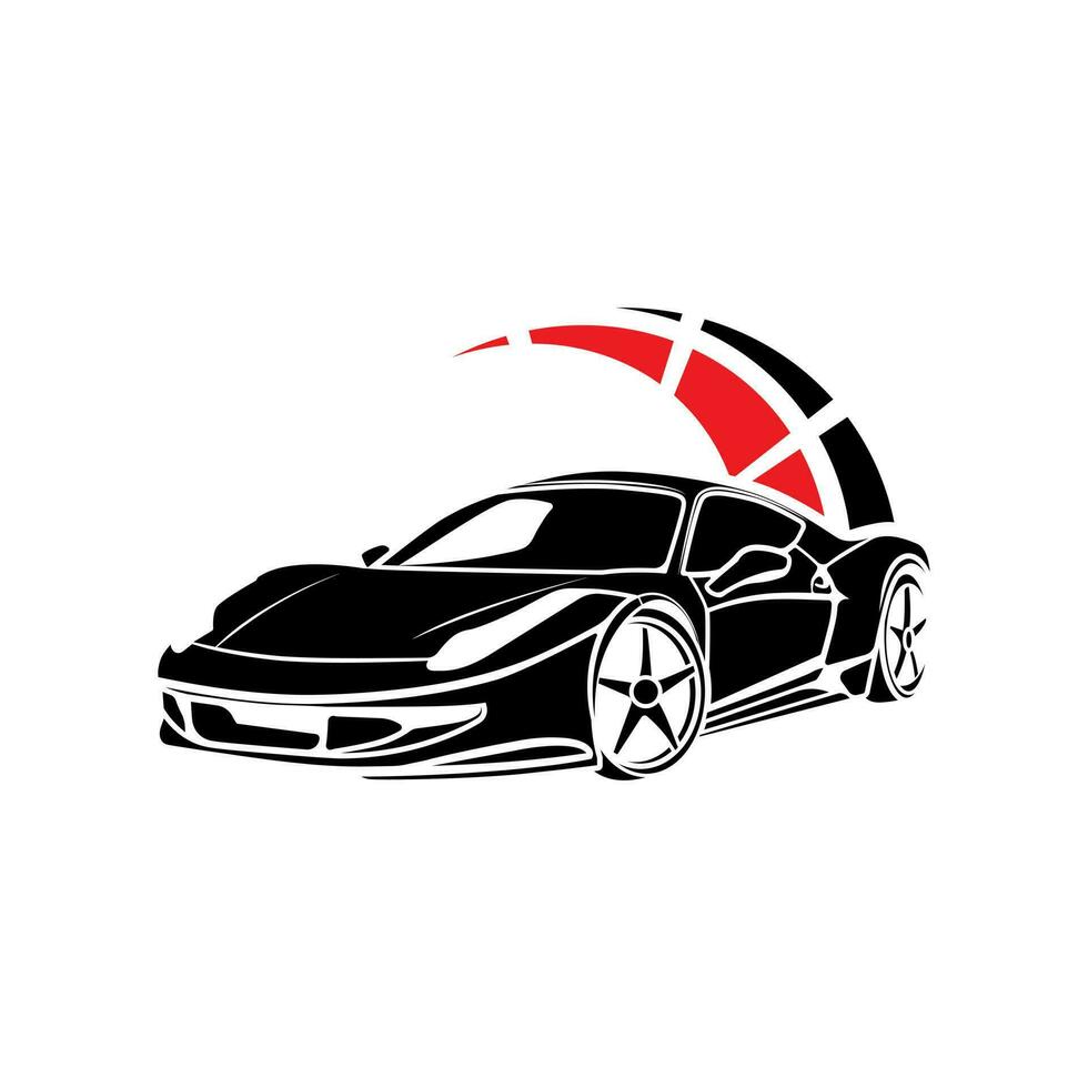 logotipo de carro esportivo moderno vetor
