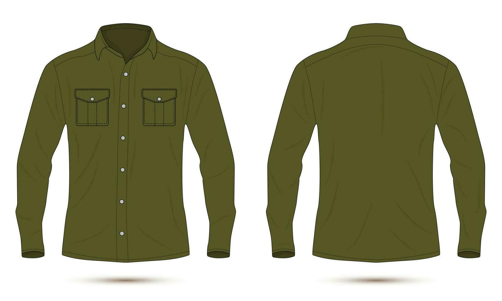 masculino grandes manga militares camisa brincar vetor