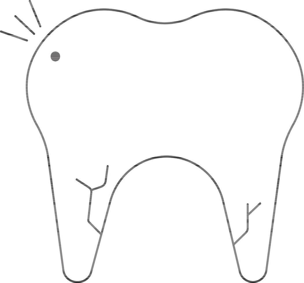 ilustração do dentes ícone dentro plano estilo. vetor