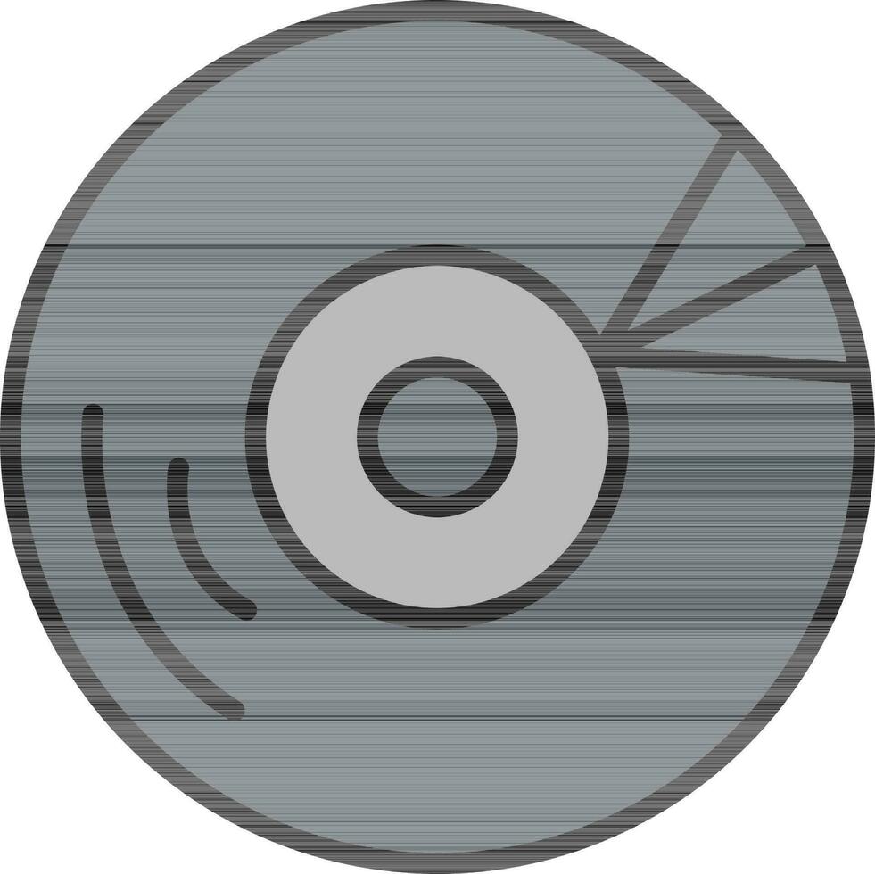 CD ou DVD disco ícone dentro cinzento cor. vetor