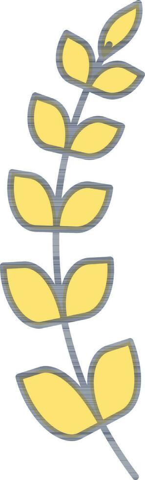 ilustração do trigo orelha ícone dentro amarelo cor. vetor