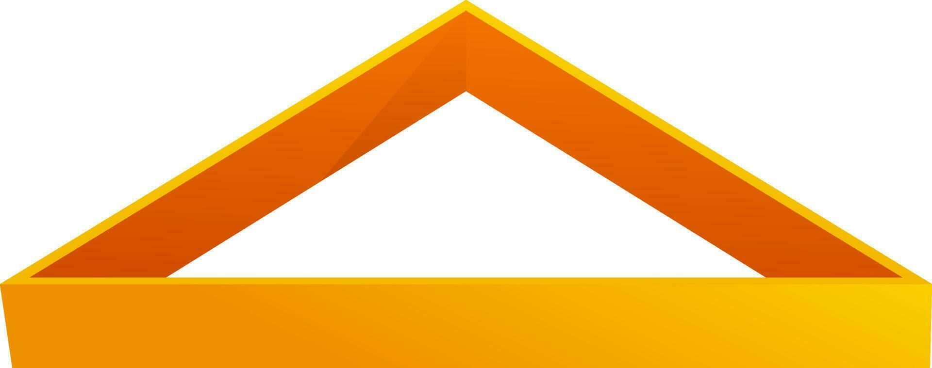 ilustração do 3d laranja triângulo forma. vetor