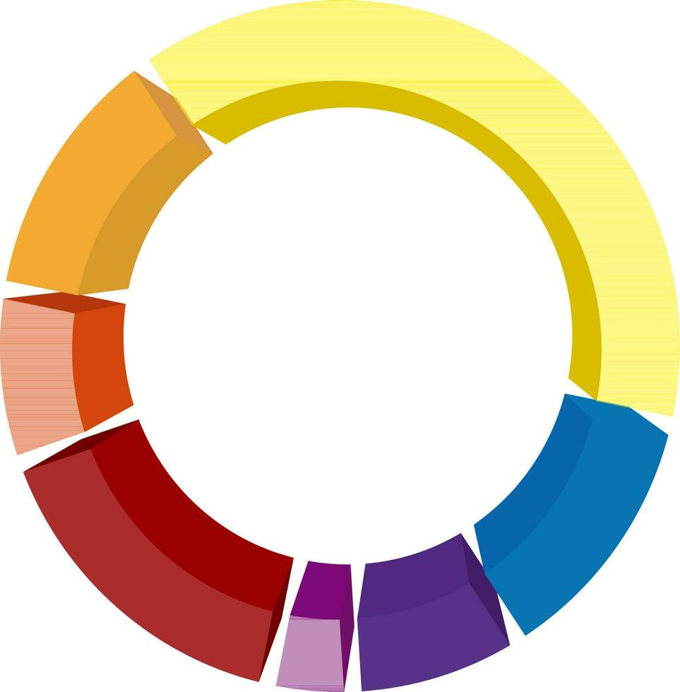 3d ilustração do uma circular infográfico elemento. vetor