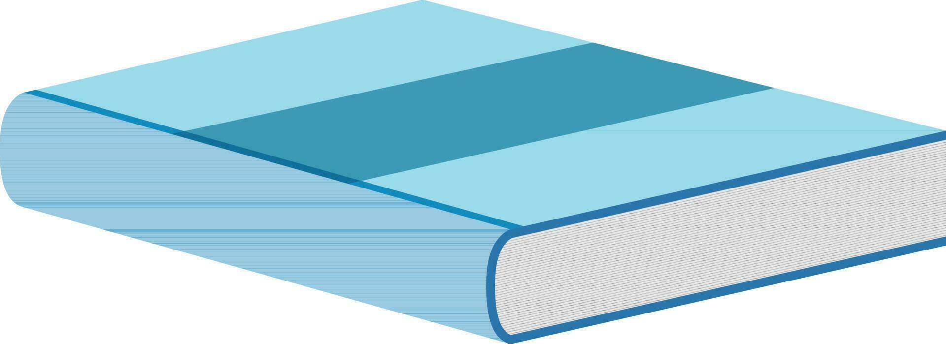 ilustração do fechadas livro dentro céu azul cor. vetor