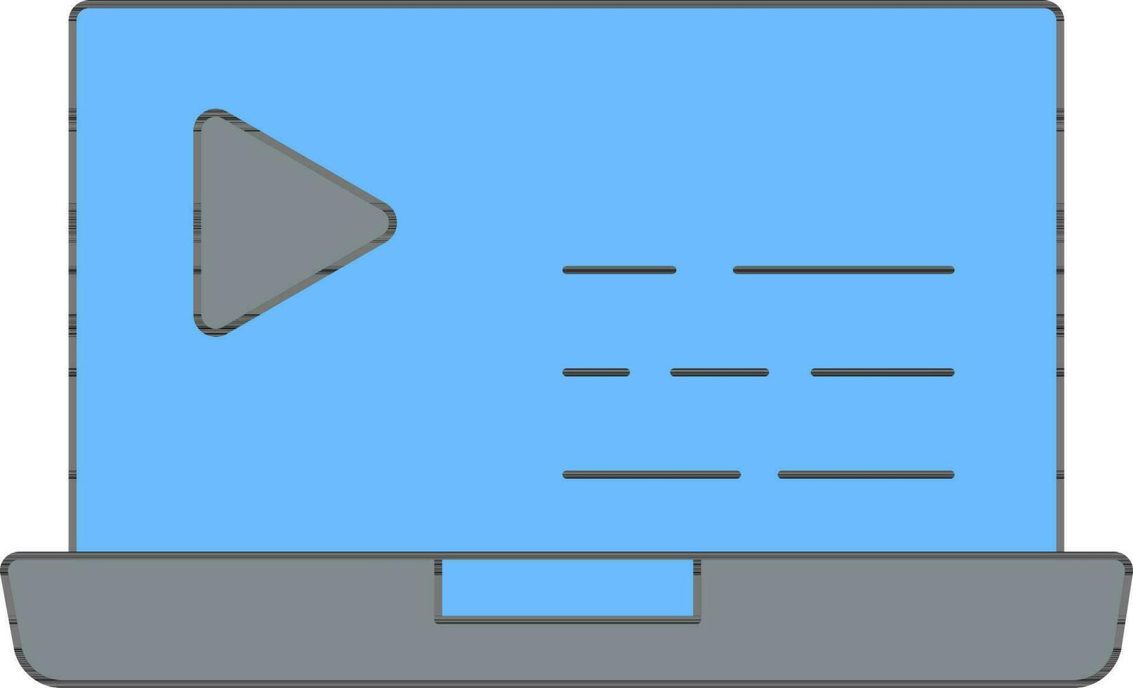 ilustração do vídeo jogar dentro computador portátil ícone. vetor