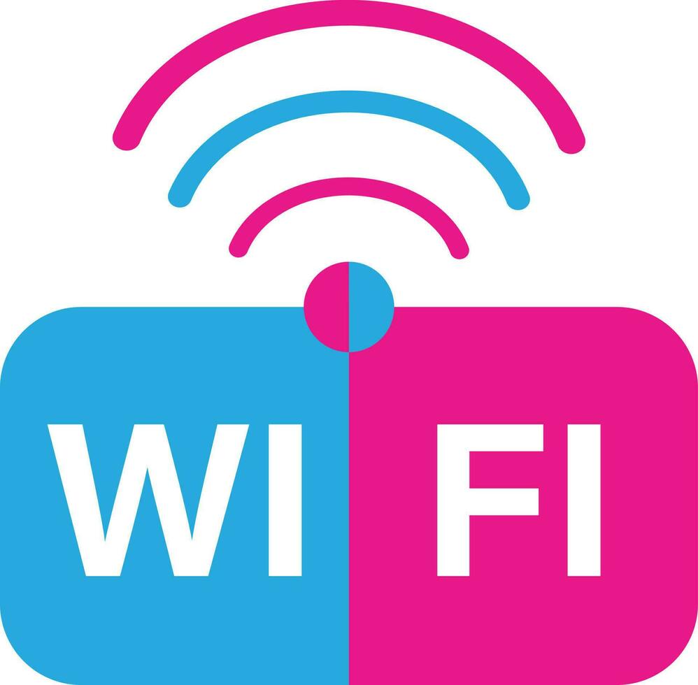 Wi-fi símbolo colorida Projeto arte vetor