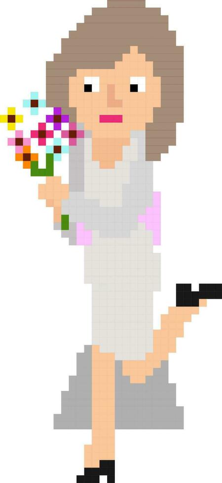 pixel arte ilustração do garota. vetor
