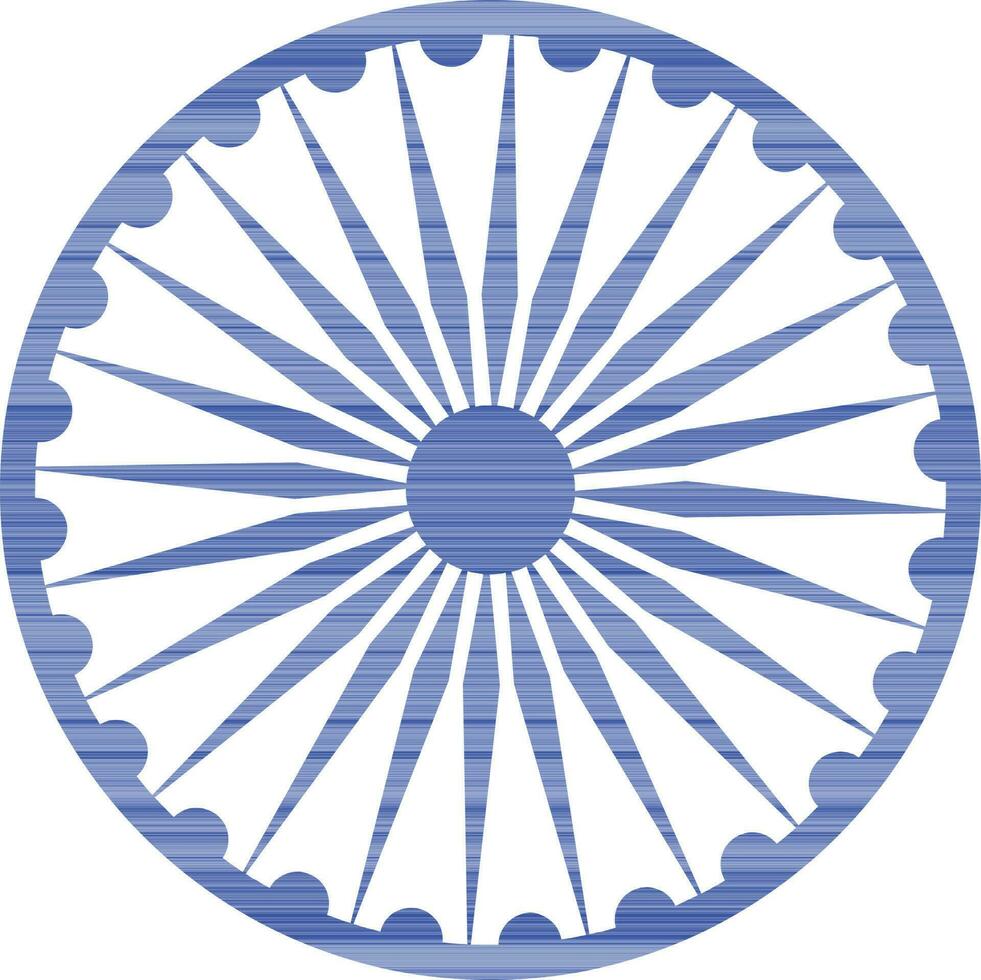 plano ilustração do azul ashoka roda. vetor