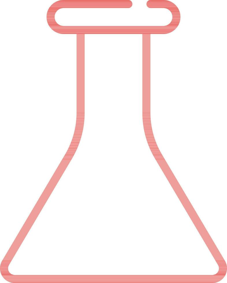 ilustração do químico frasco ícone dentro vermelho linha arte. vetor