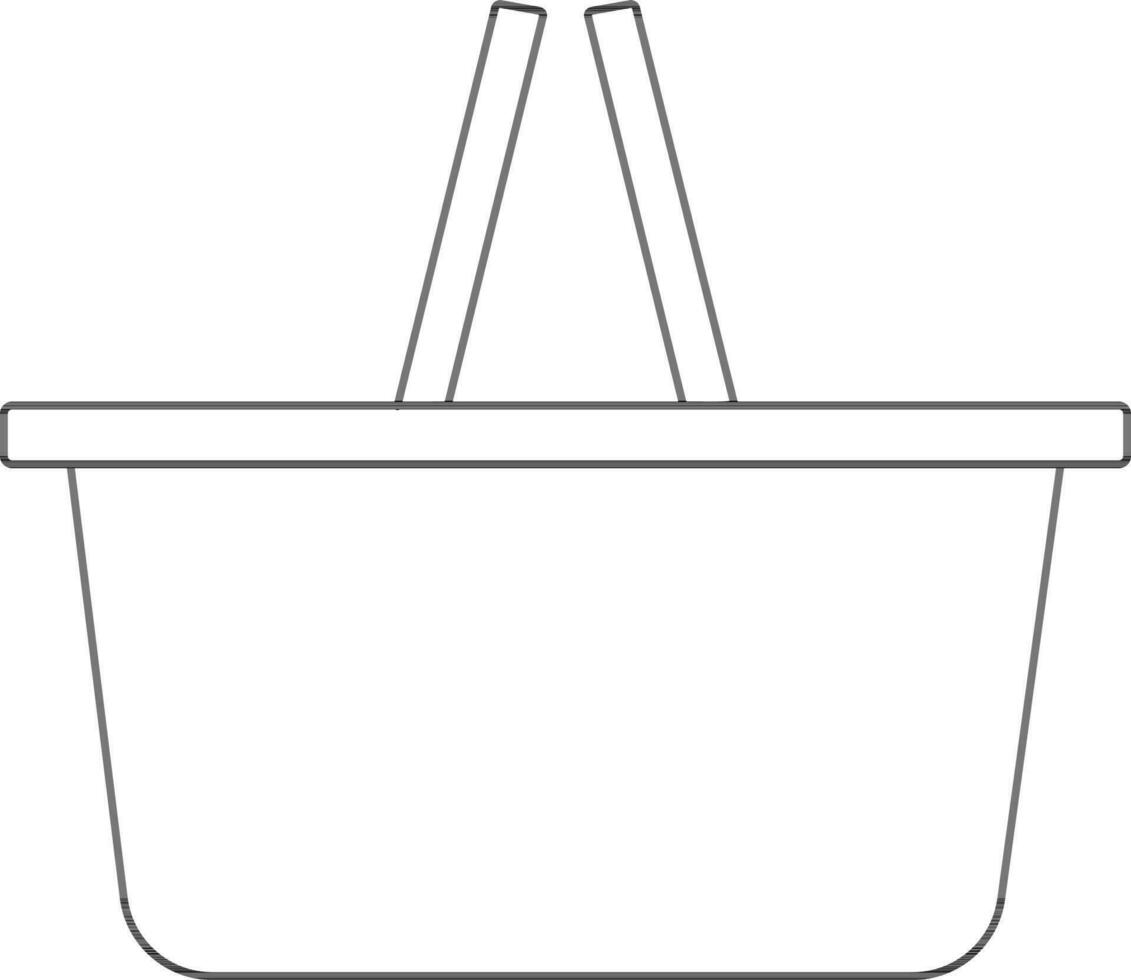 ilustração do cesta ícone dentro plano estilo. vetor