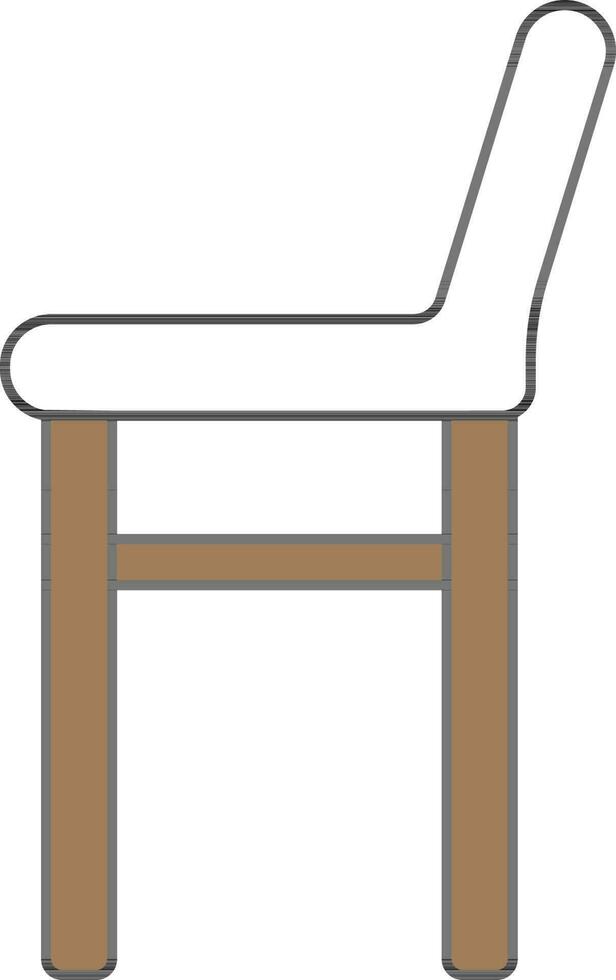 cadeira ou Ripley Banqueta ícone dentro Castanho e branco cor. vetor