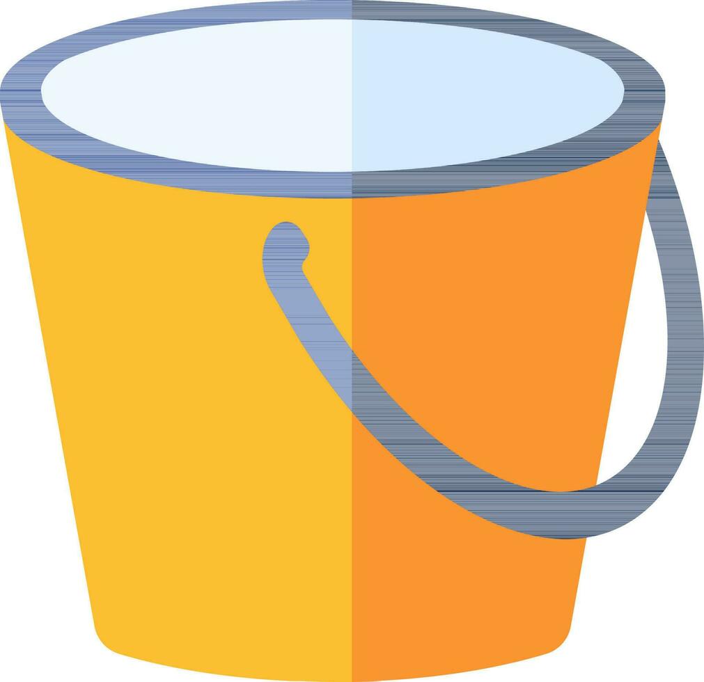 vetor ilustração do balde dentro laranja e azul cor.