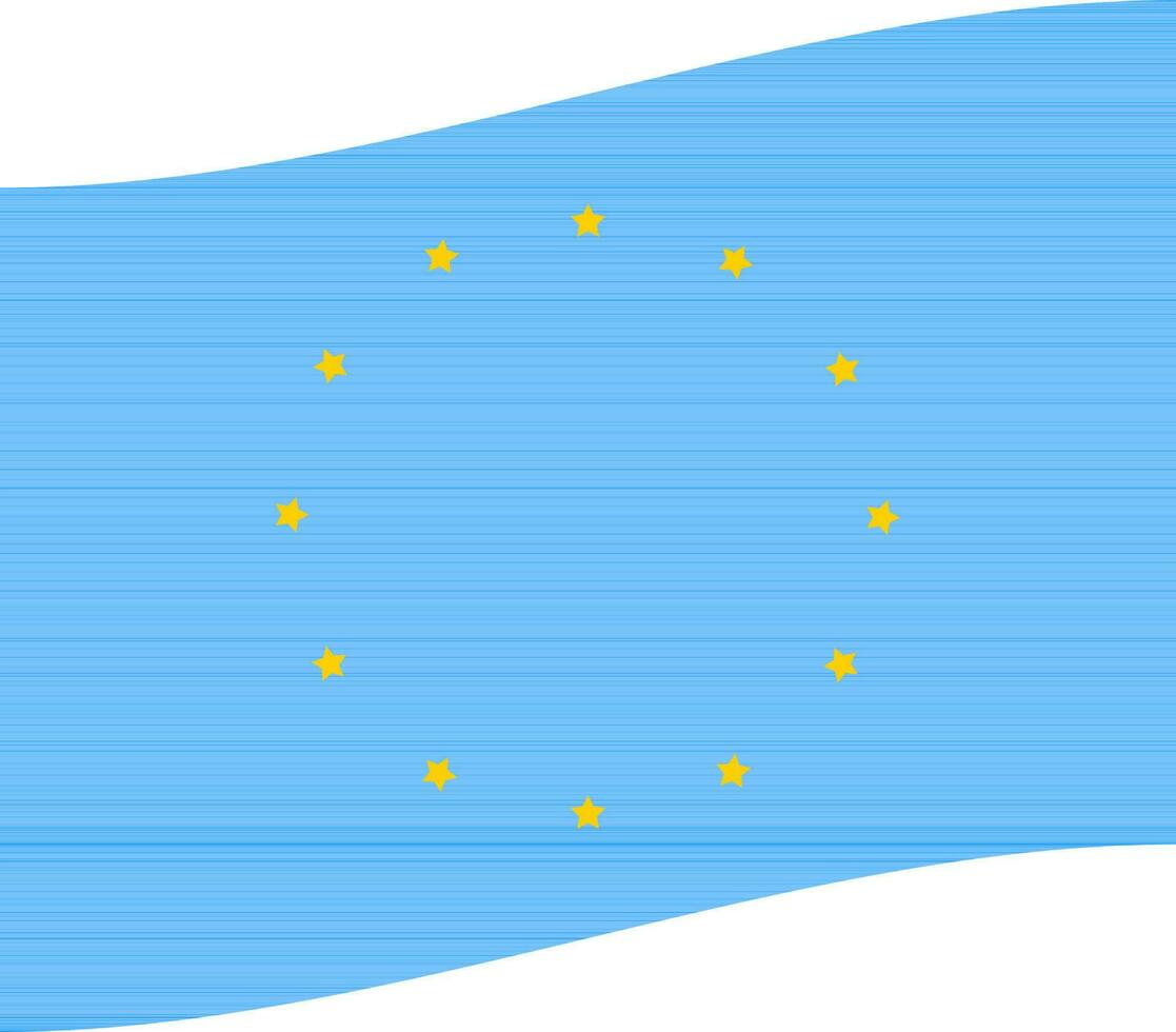 plano estilo acenando europeu bandeira ícone. vetor