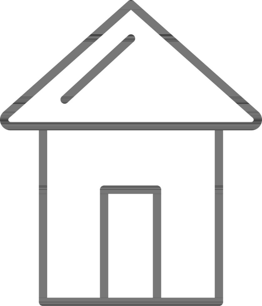 linha arte ilustração do casa ícone dentro plano estilo. vetor