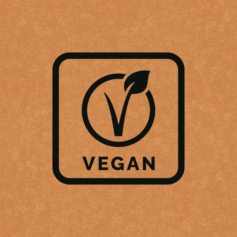 vegano embalagem ícone símbolo vetor