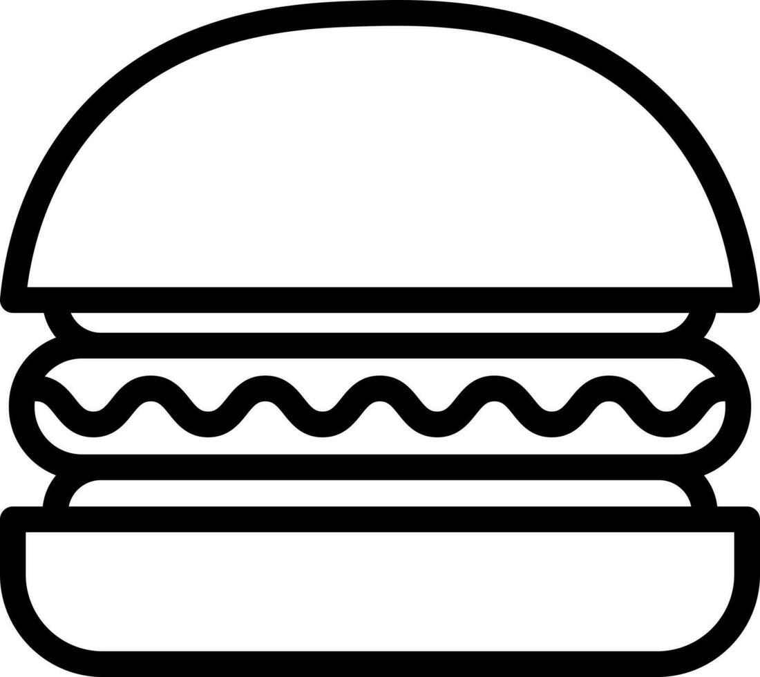 linha arte ilustração do hamburguer ícone. vetor