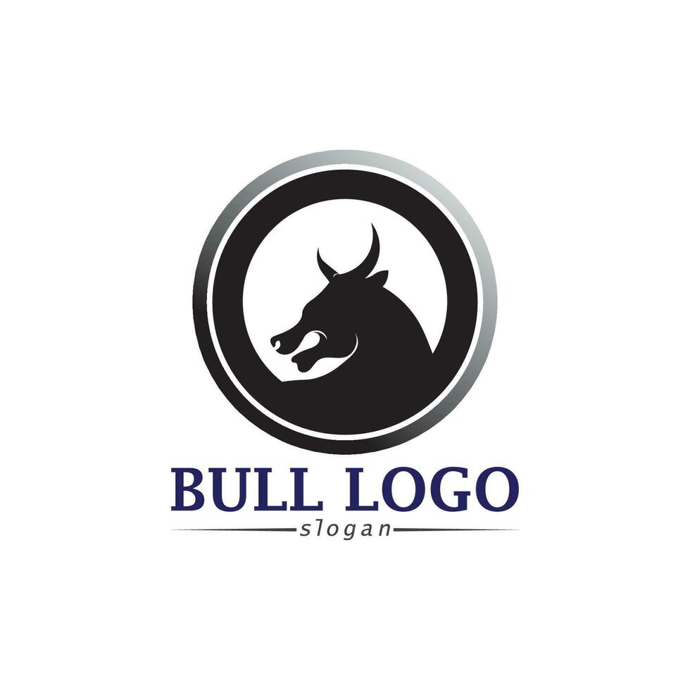 logotipo de chifre de touro e símbolos modelo de ícones app vetor