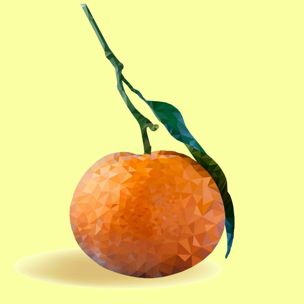 baixo poli laranja vetor Projeto