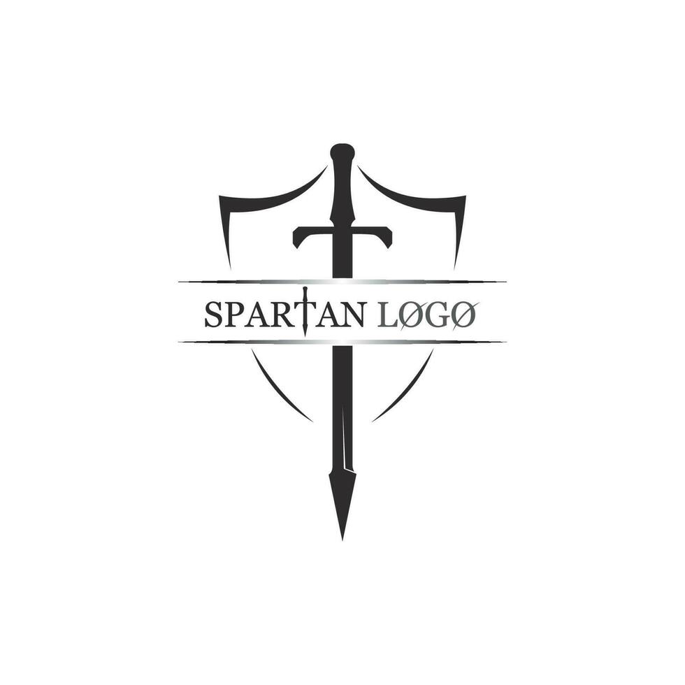 modelo de logotipo de capacete espartano vetor