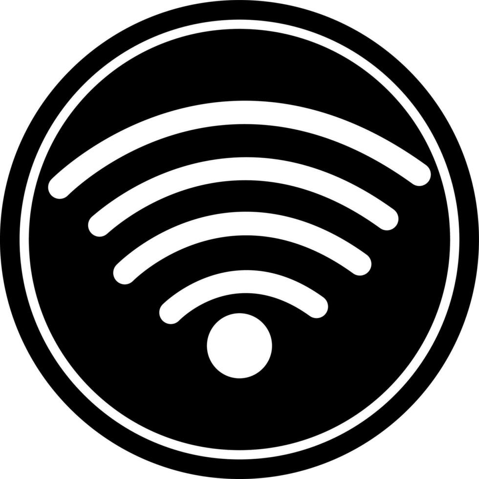 Wi-fi sem fio ícone ou símbolo dentro plano estilo. vetor