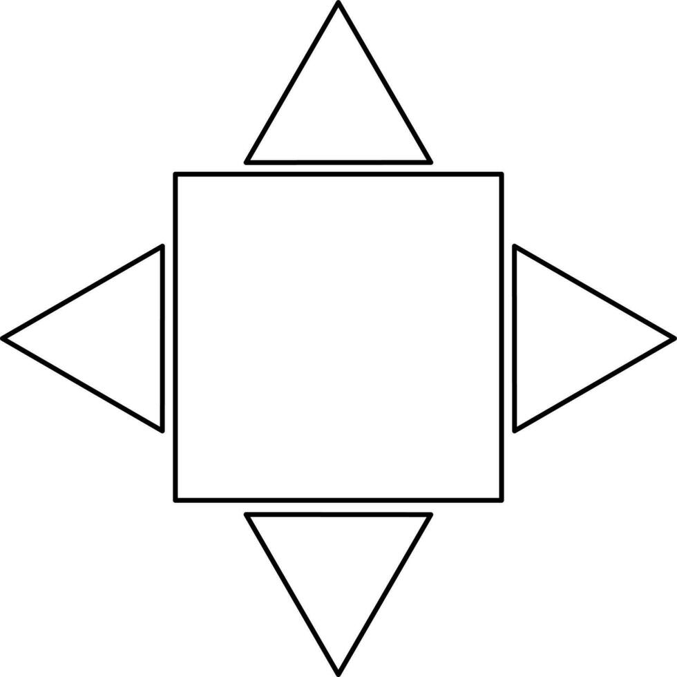 plano estilo Preto linha arte geométrico elemento. vetor