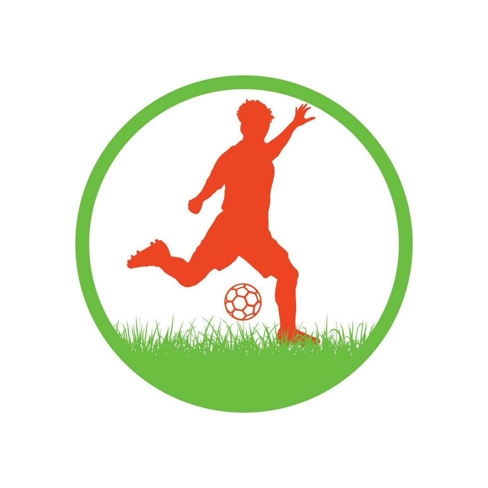futebol futebol jogador homem dentro açao dentro uma anel branco fundo. vetor ilustração