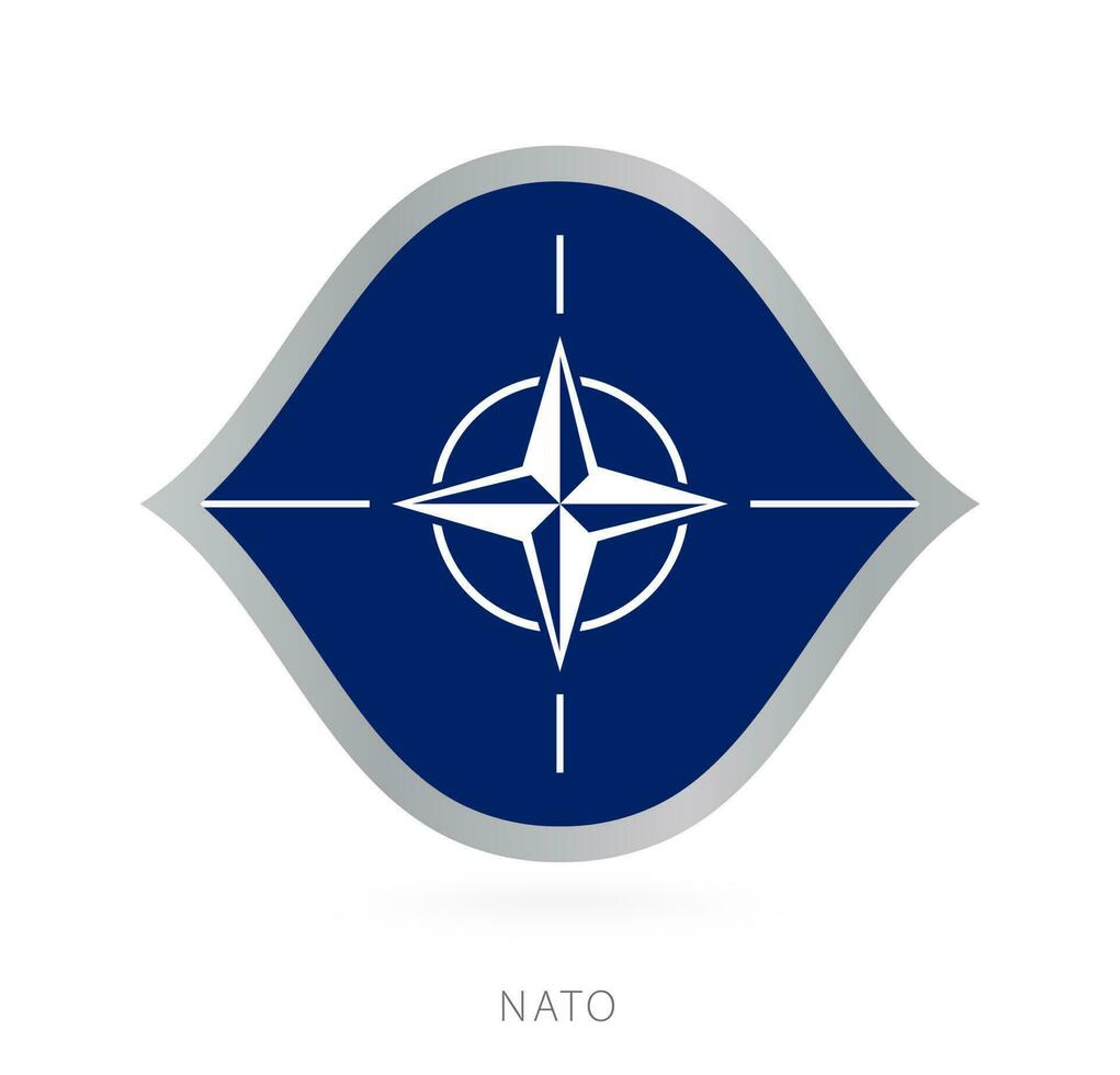 NATO nacional equipe bandeira dentro estilo para internacional basquetebol competições. vetor