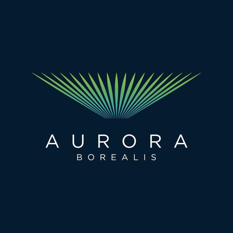 a norte luzes onda logotipo Projeto estava inspirado de a aurora boreal. vetor