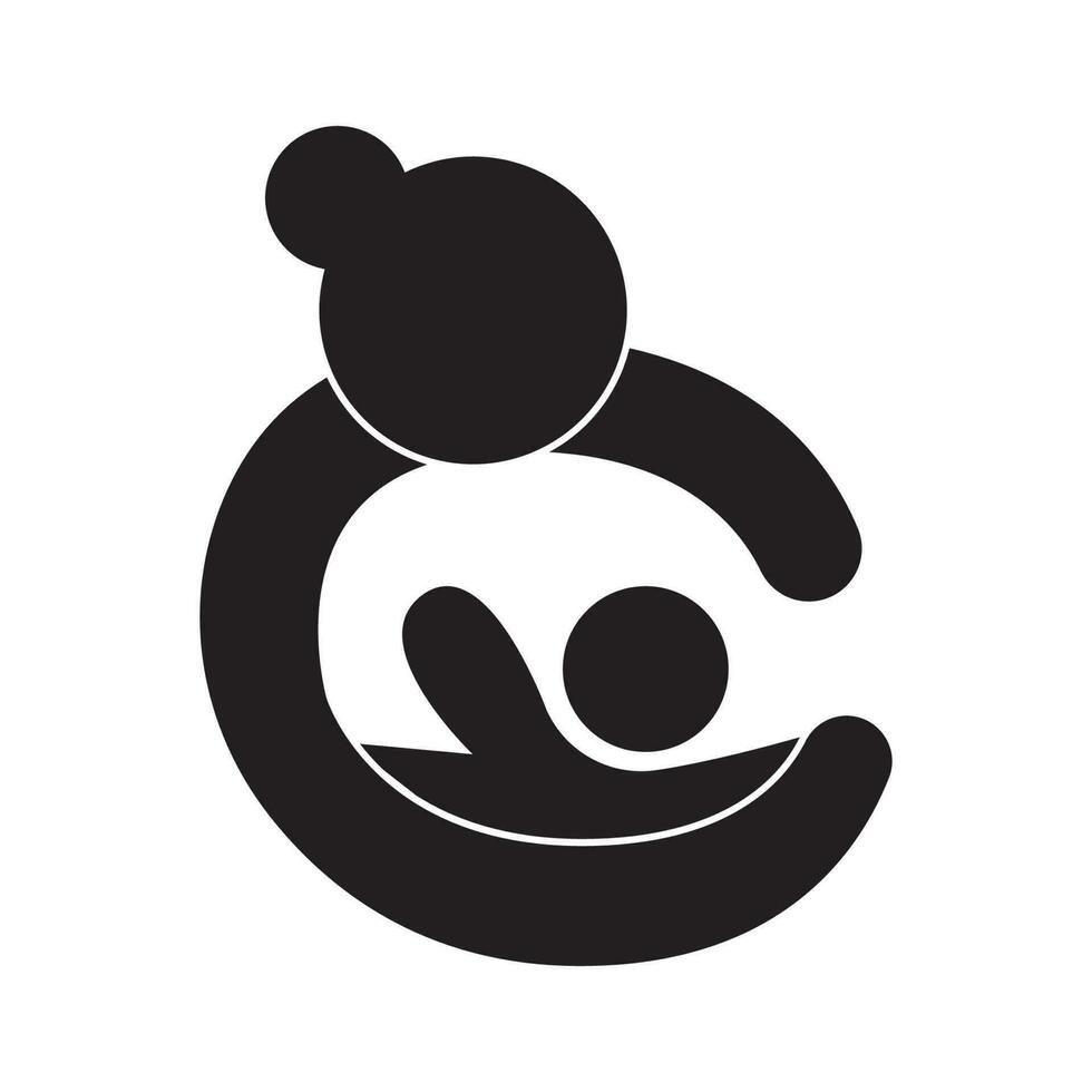 amamentação mãe quarto símbolo ícone, vetor ilustração Projeto modelo