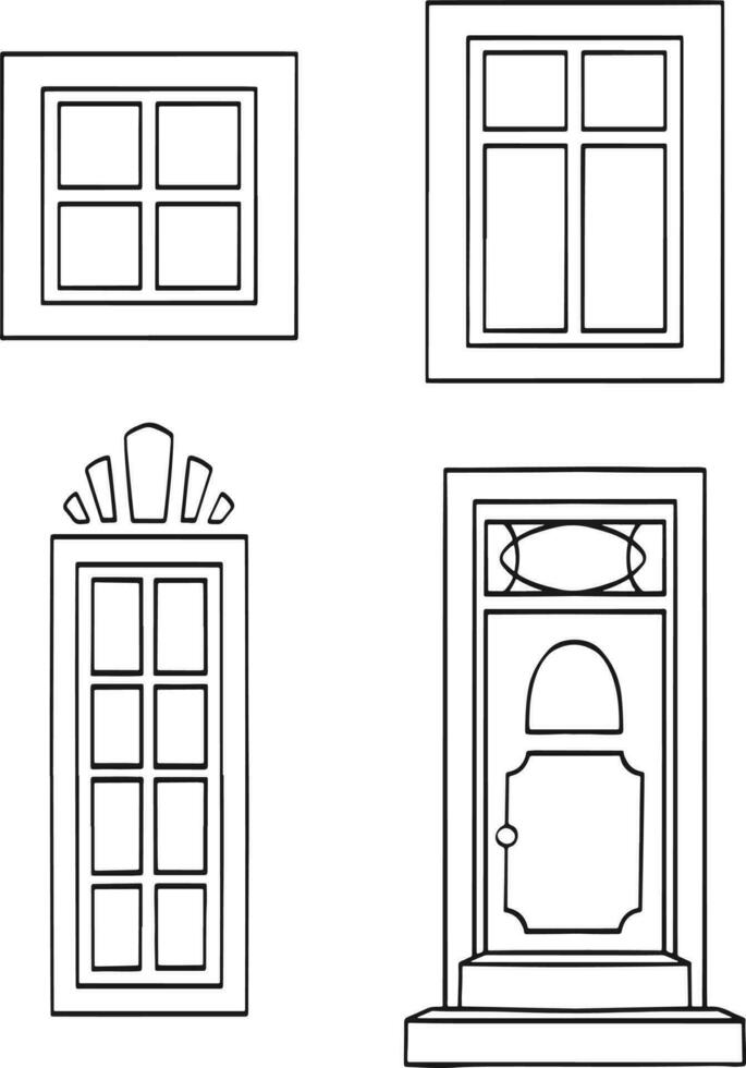 vetor ícones conjunto do diferente tipos do janelas. vetor ilustração