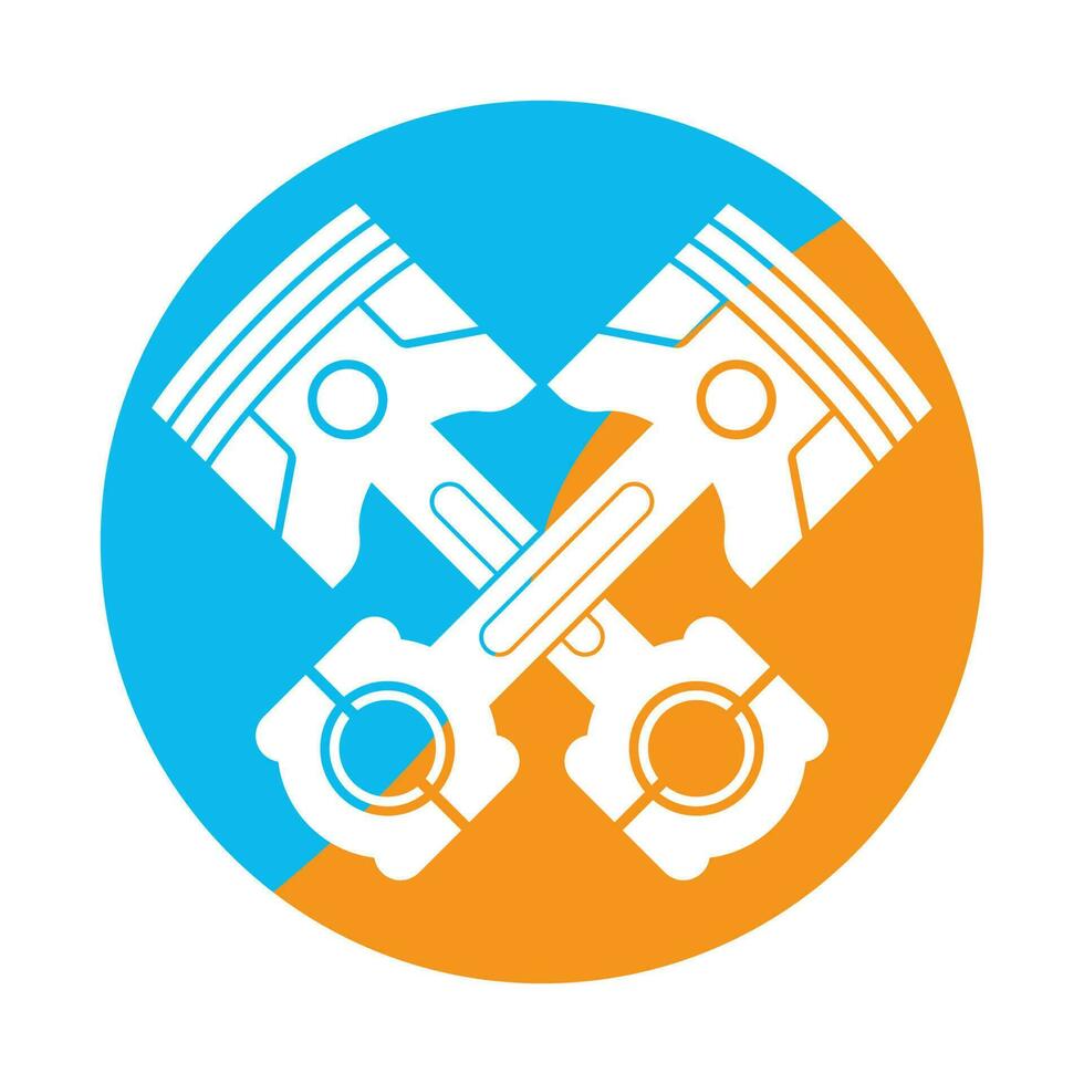 pistão ícone logotipo vetor ilustração Projeto modelo