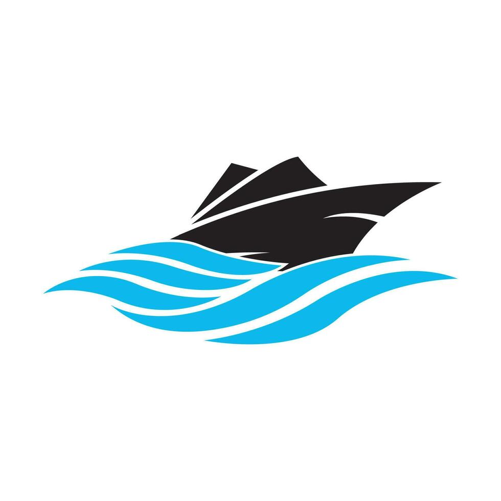 Rapidez barco logotipo vetor ilustração ícone Projeto modelo.