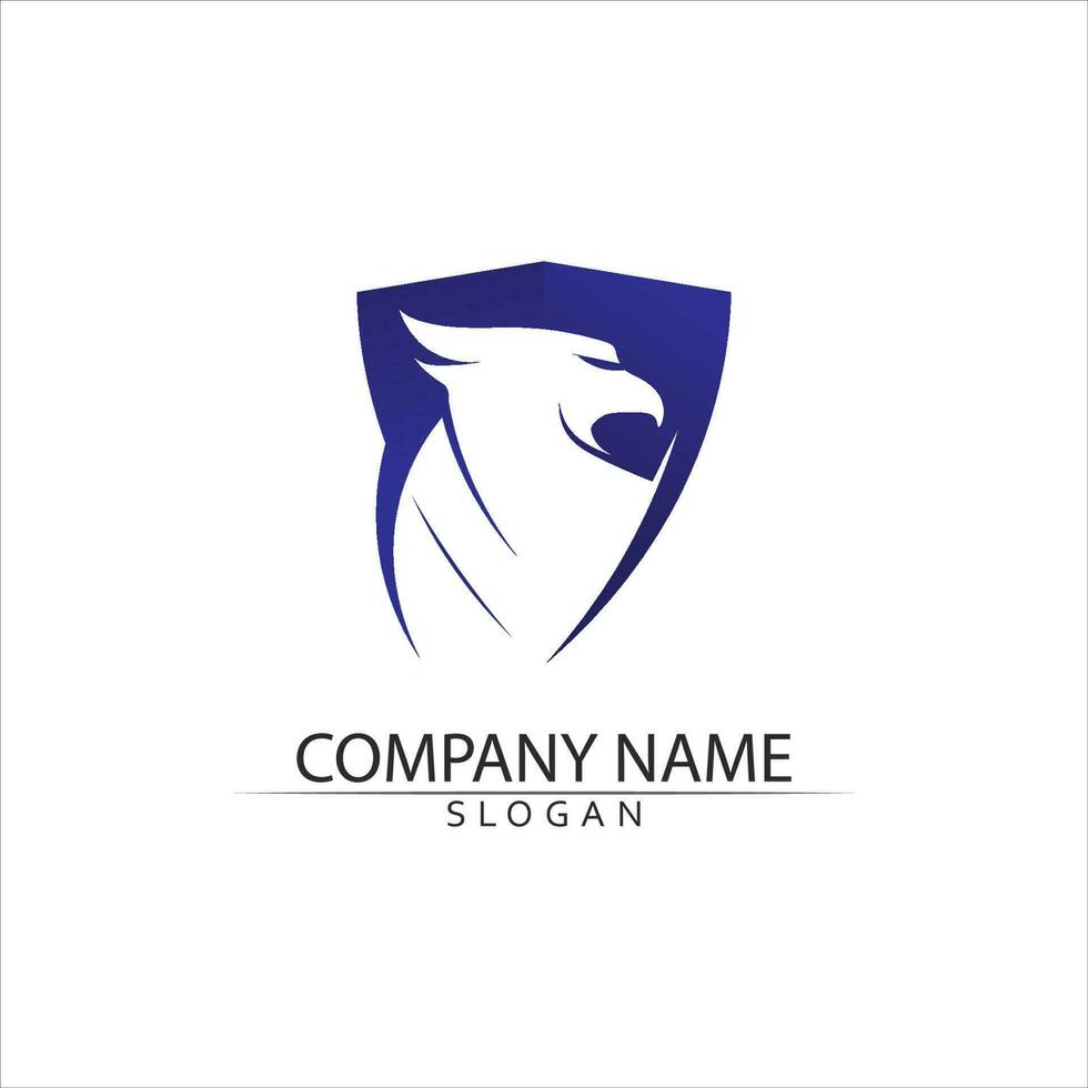 falcon logo template vector