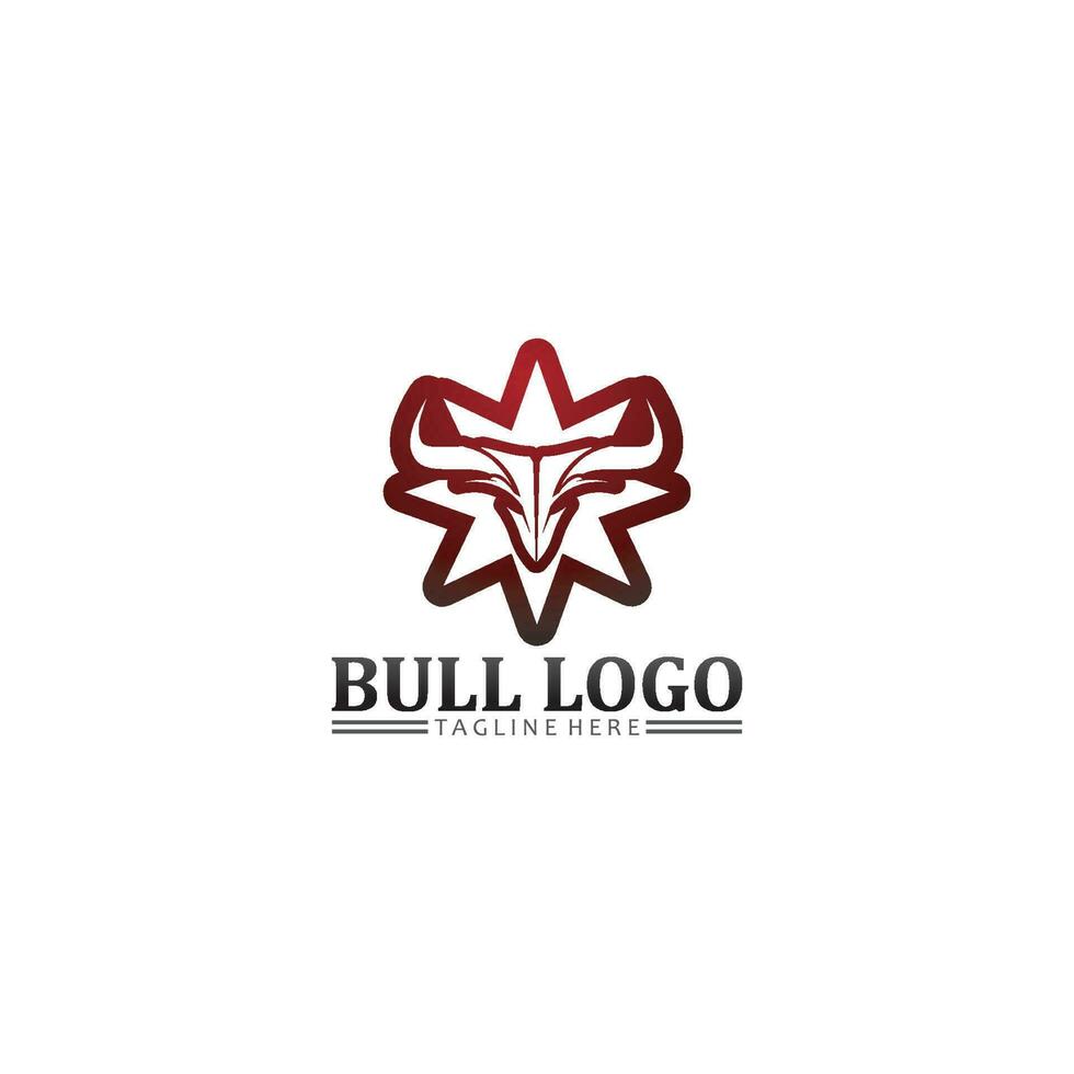 cabeça de búfalo de touro, vaca, vetor de design de logotipo de mascote animal para búfalo de chifre de esporte, animal, mamíferos, logotipo de cabeça, selvagem, matador