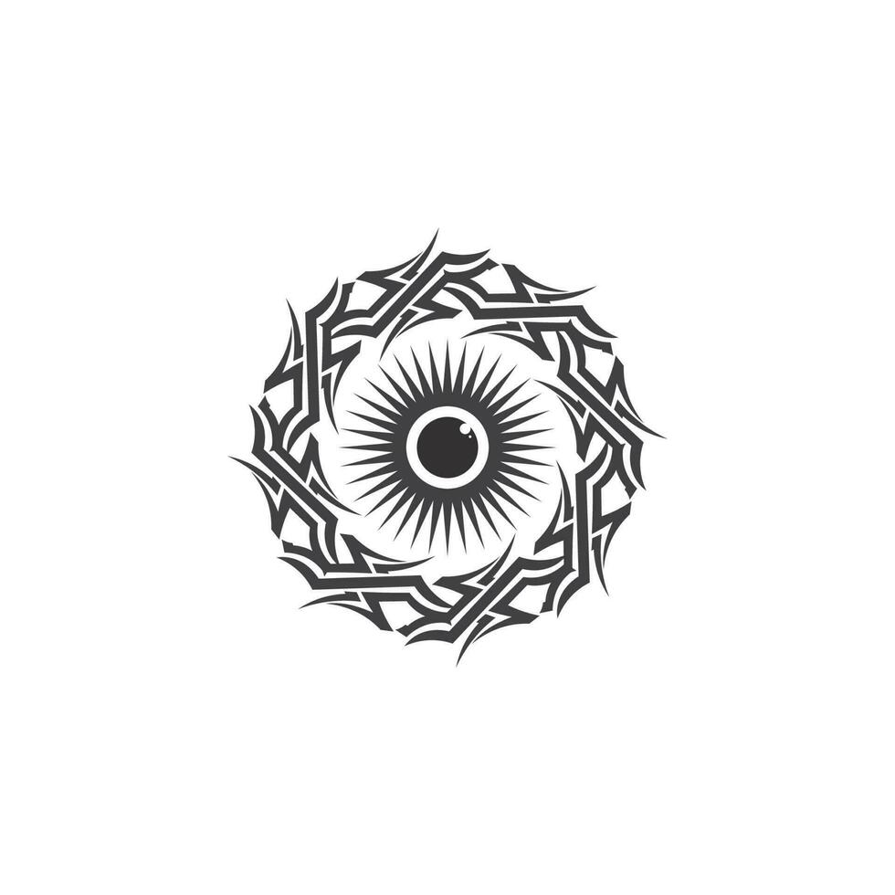 tribal, clássico, preto, étnico, ícone, tatuagem, vetorial, ilustração, logotipo, desenho vetor