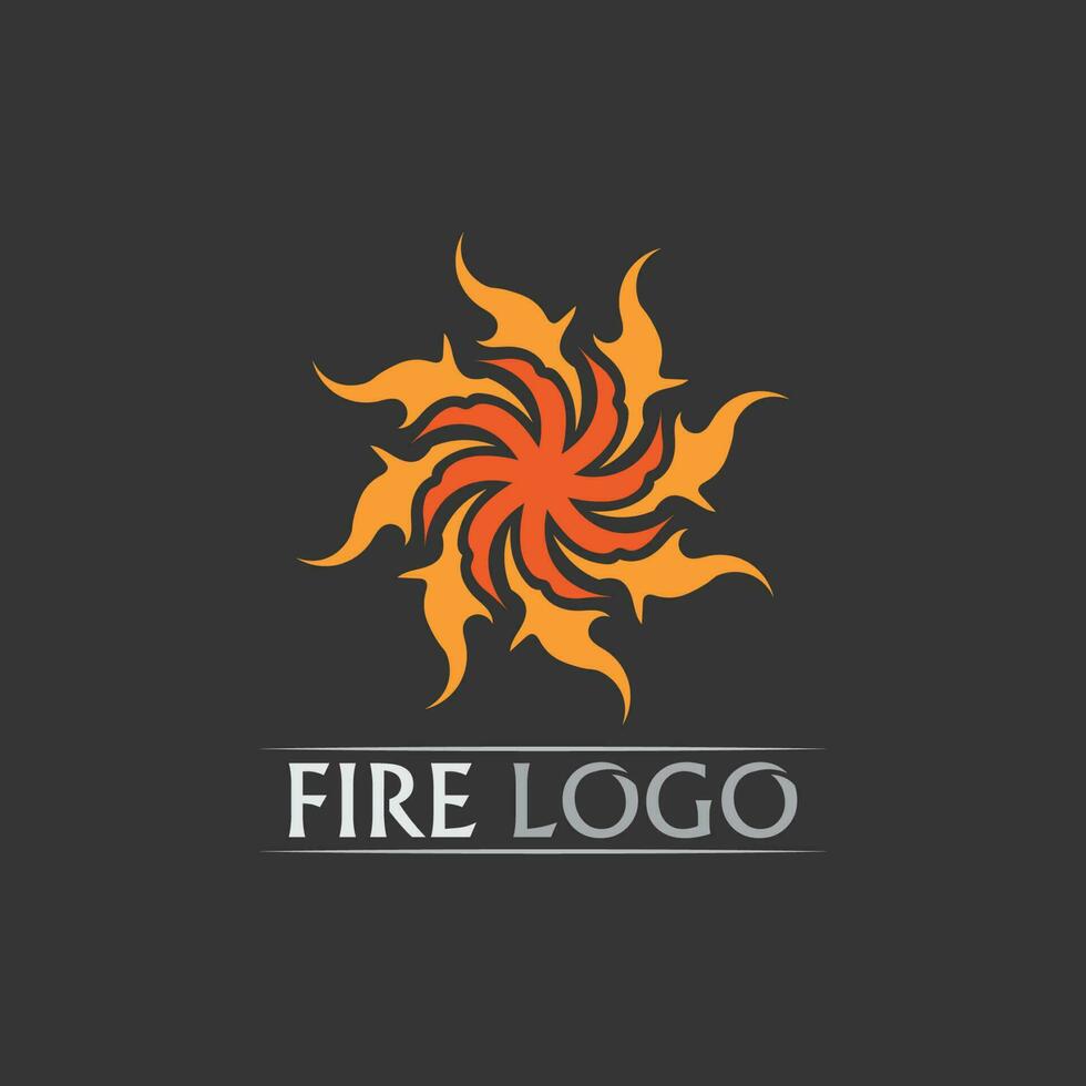 logotipo e ícone de fogo, elemento flamejante vetorial chama ilustração design energia, quente, aviso, sinal de cozimento, logotipo, ícone, luz, energia, calor vetor