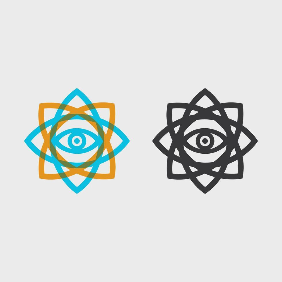 design de logotipo de vetor para cuidados com os olhos