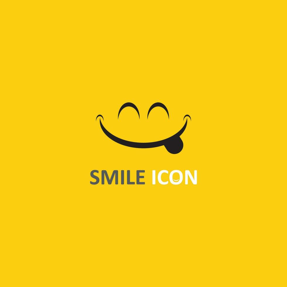 ícone de sorriso, sorriso, design de vetor de logotipo negócios de emoticons felizes, design engraçado e felicidade de emoji de vetor