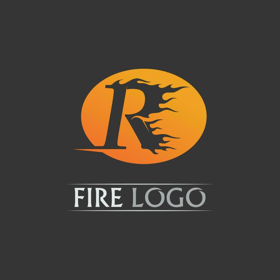 logotipo e ícone de fogo, elemento flamejante vetorial chama ilustração design energia, quente, aviso, sinal de cozimento, logotipo, ícone, luz, energia, calor vetor