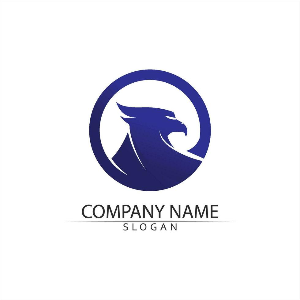 falcon logo template vector