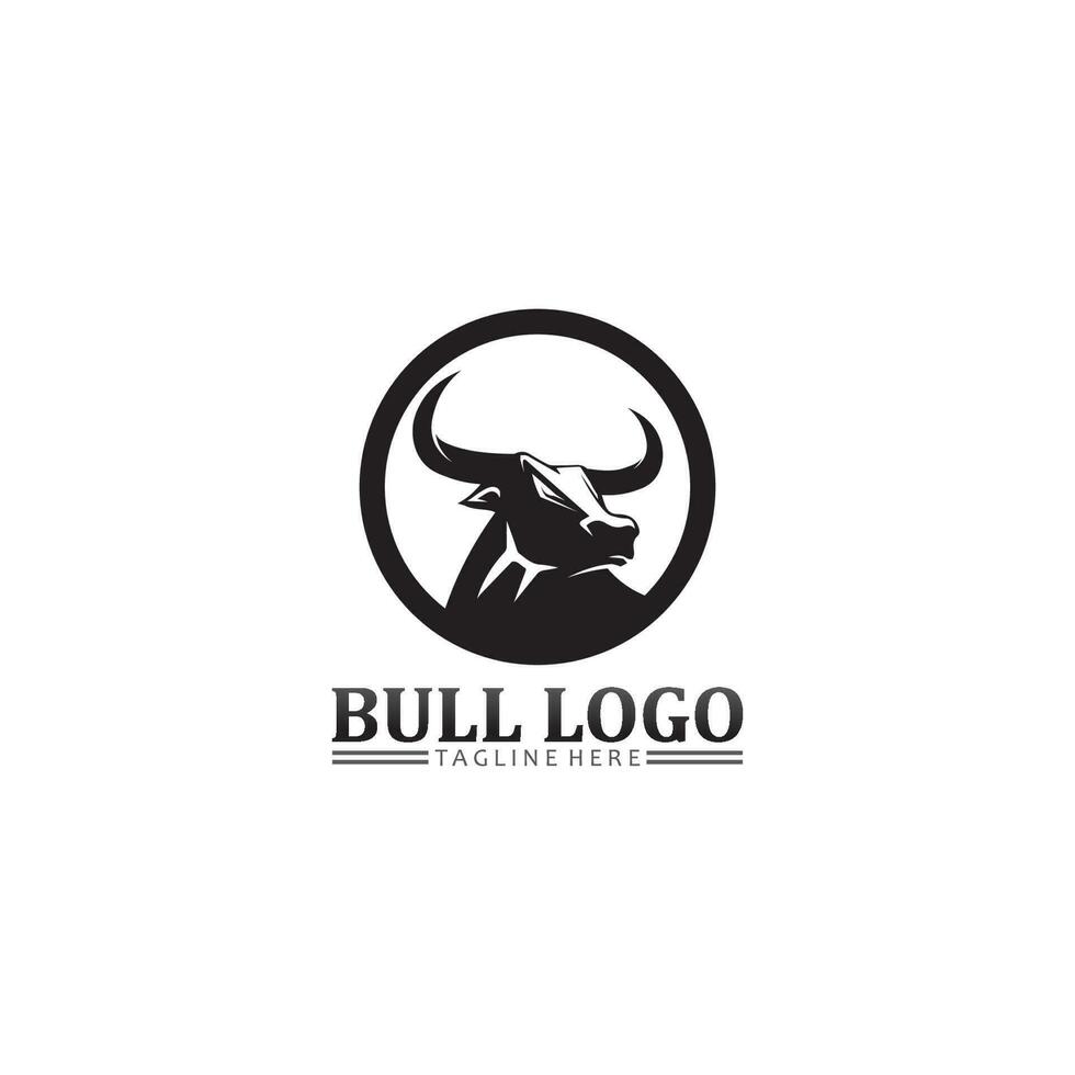 cabeça de búfalo de touro, vaca, vetor de design de logotipo de mascote animal para búfalo de chifre de esporte, animal, mamíferos, logotipo de cabeça, selvagem, matador