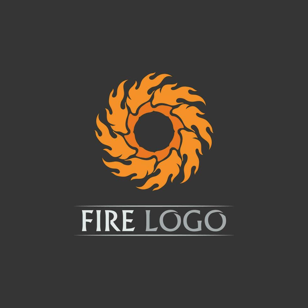 logotipo e ícone de fogo, elemento flamejante vetorial chama ilustração design energia, quente, aviso, sinal de cozimento, logotipo, ícone, luz, energia, calor vetor