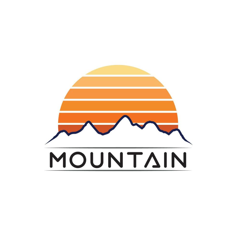 logotipo do ícone da montanha vetor