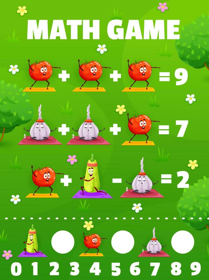 Frutas dos desenhos animados nas férias de verão quiz do jogo de matemática